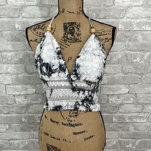 Blanco Tie Dye Halter Crop Top
